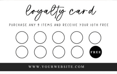 Loyalty punch card